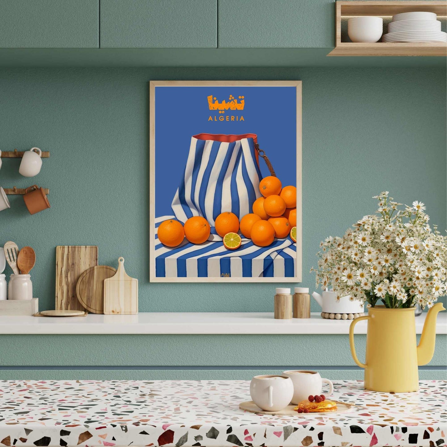Orange poster of Algeria