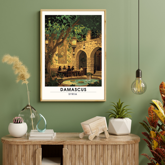 Affiche de voyage Damas | Impression Damas | Affiche de voyage Syrie
