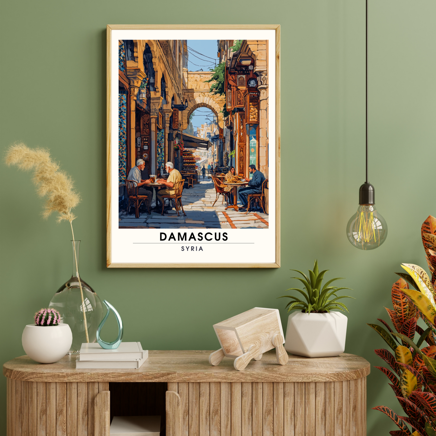 Affiche de voyage Damas | Poster Damas | Affiche Syrie