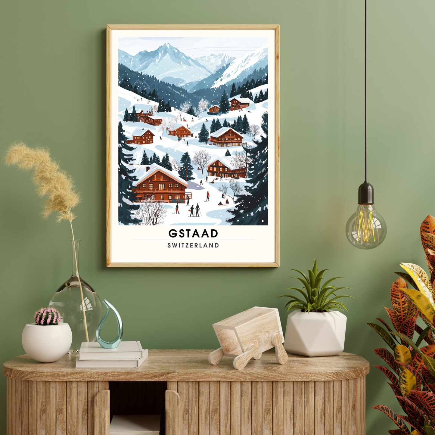 Gstaad Poster, Schweiz | Gstaad-Druck, Ski-Poster