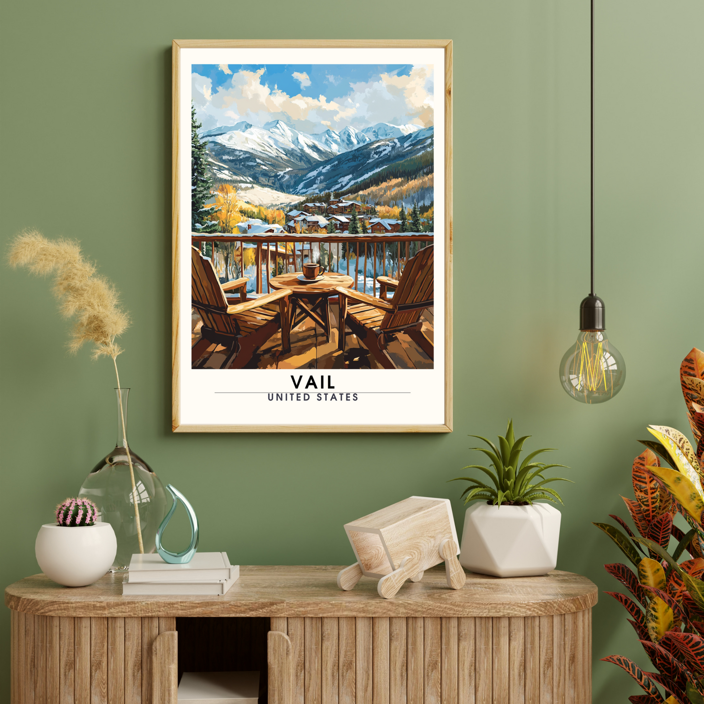 Affiche de voyage Vail, USA | Poster Vail | Affiche Ski | Colorado