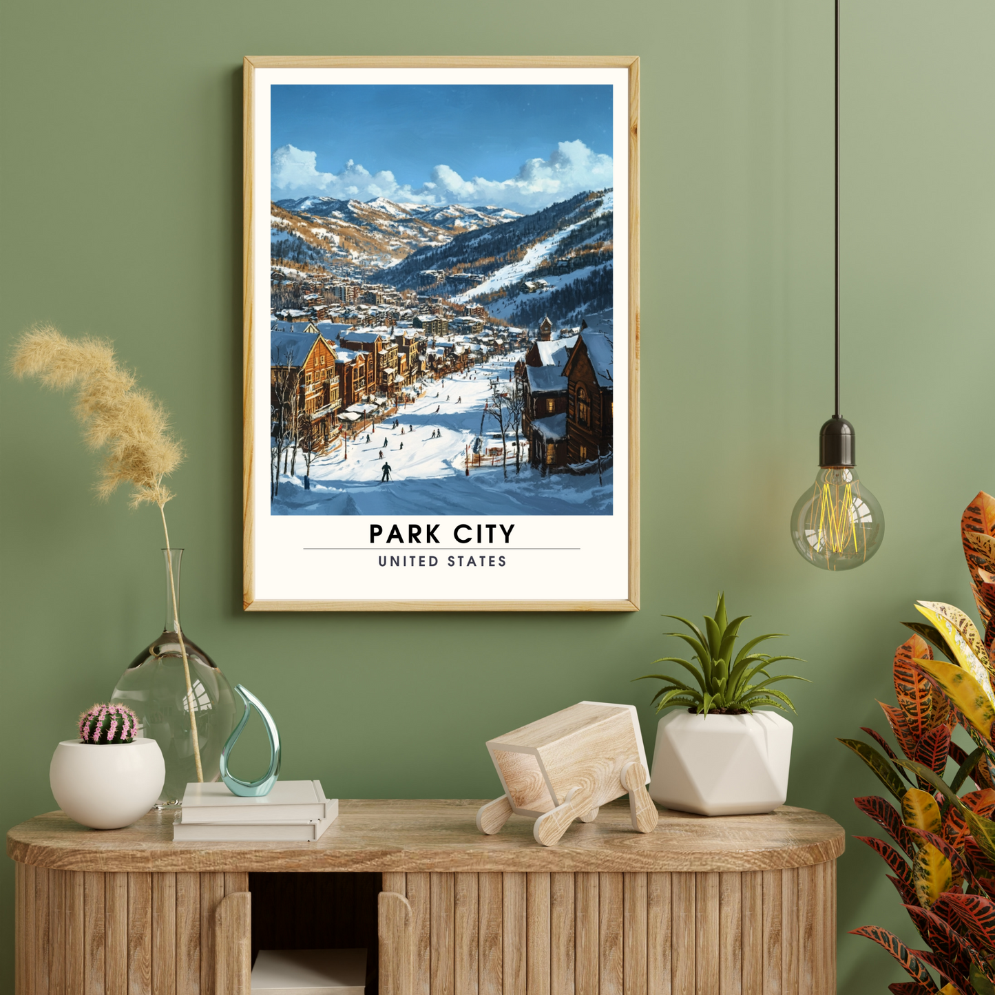 Affiche Park City, USA | Poster Park City | Affiche Ski | Utah