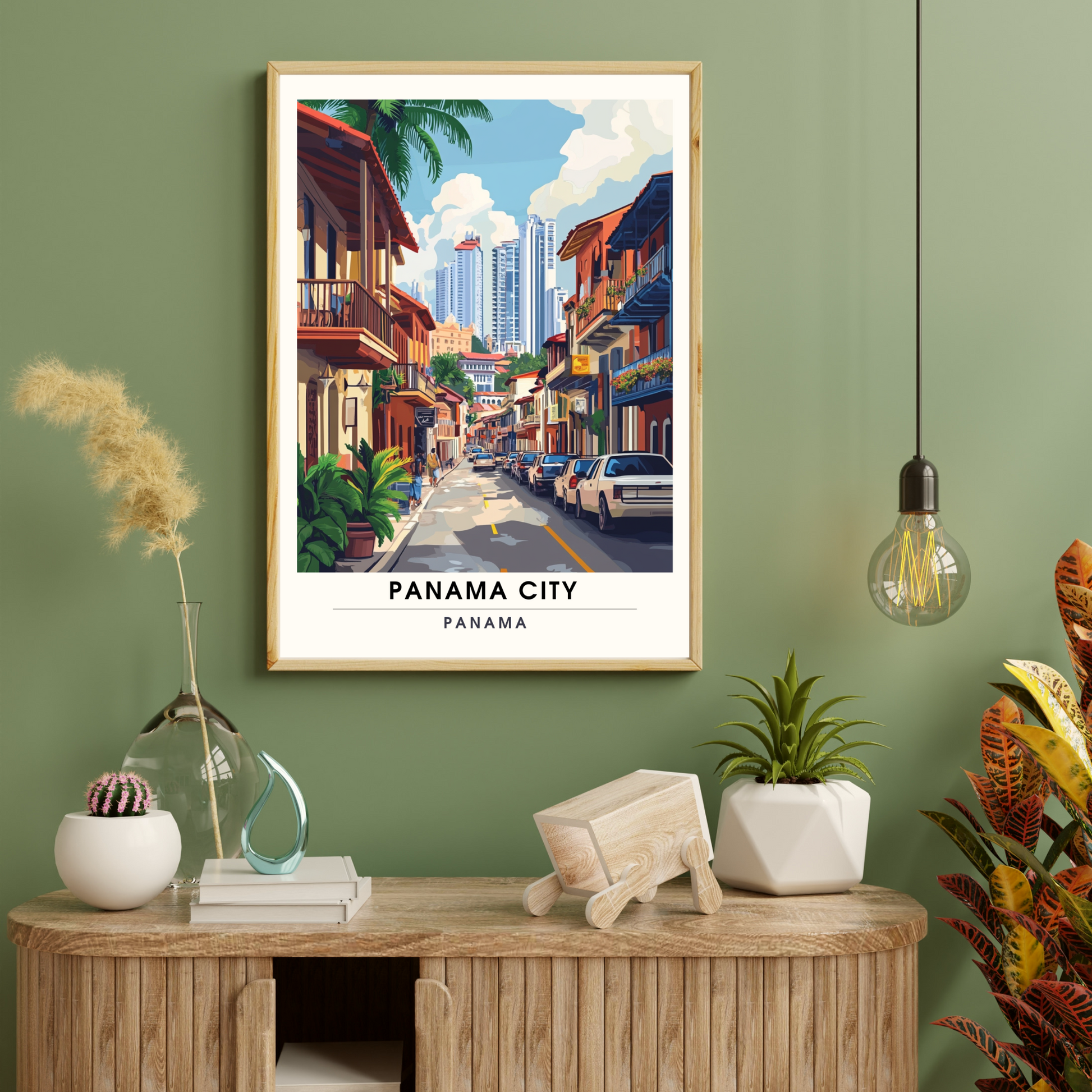 Affiche Ville de Panama | Poster décoratif Panama | Affiche Panama