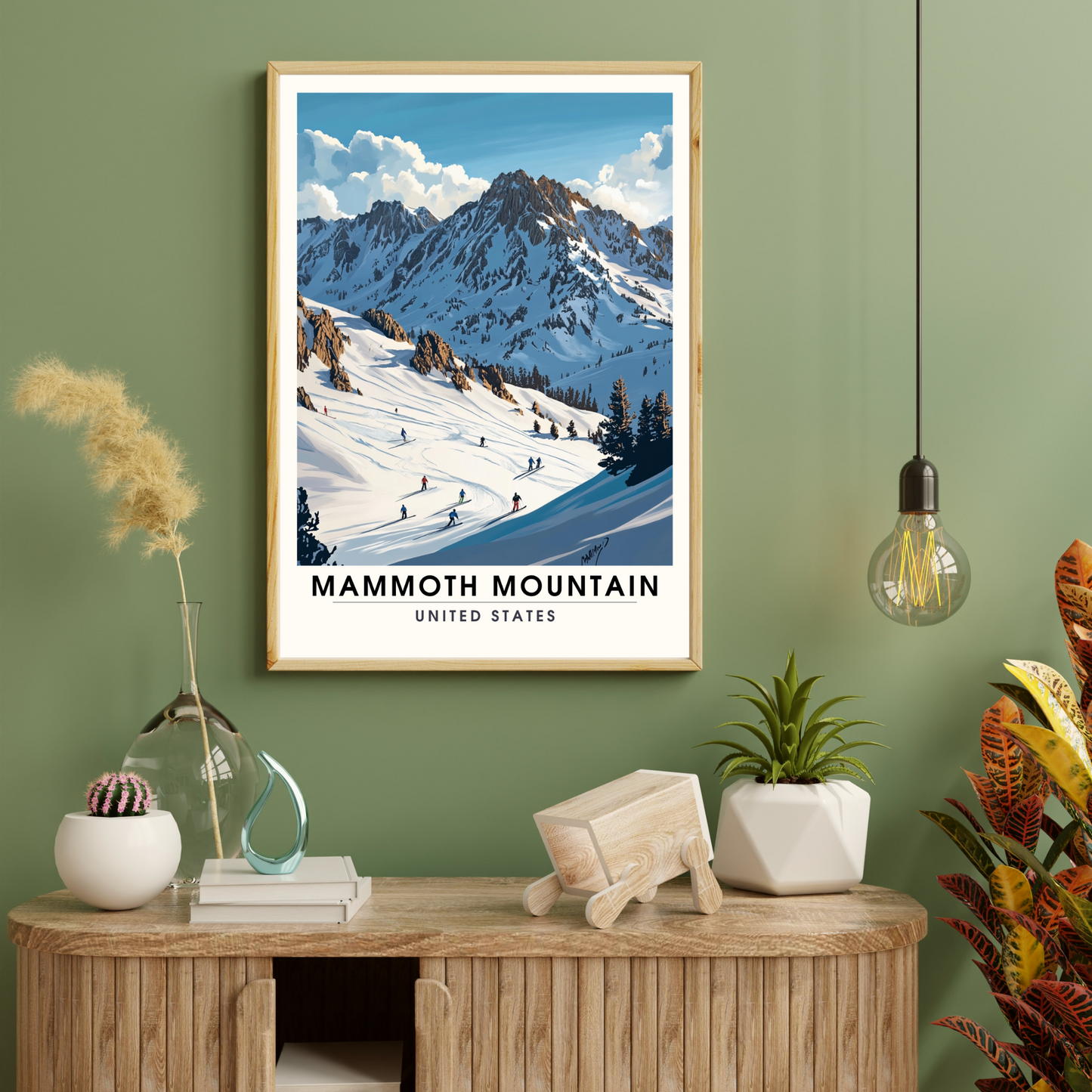 Affiche Mammoth Mountain, USA | Impression Mammoth Mountain | Affiche Ski | Sierra Nevada