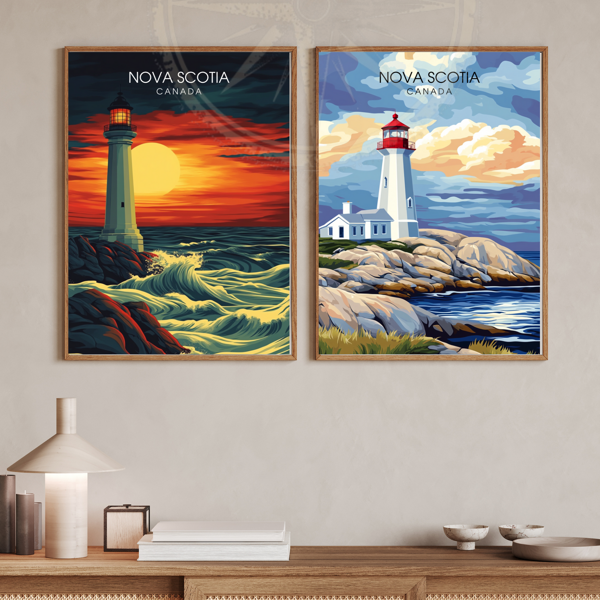 Affiche Nouvelle Écosse | Poster de voyage Canada | Affiche Canada