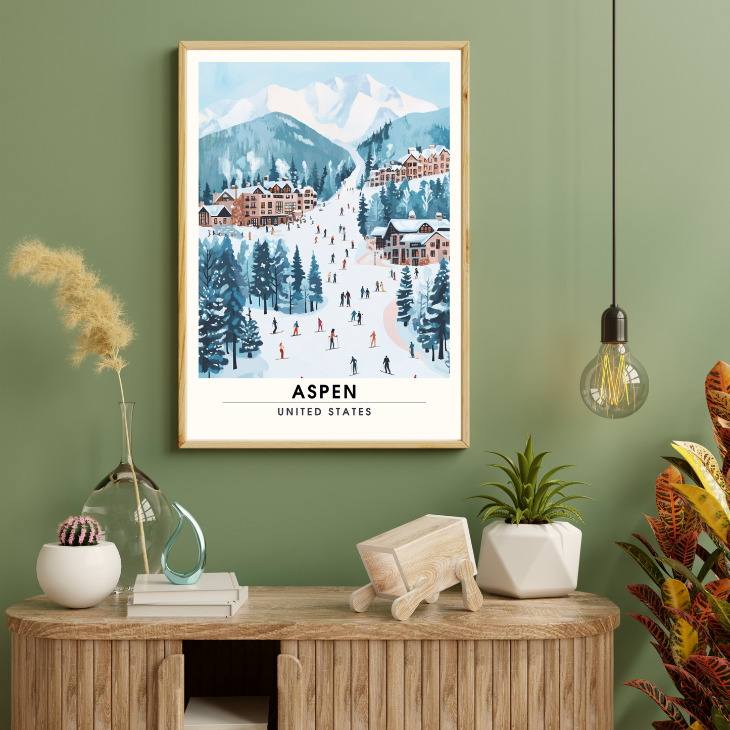 Affiche Aspen, USA | Poster Aspen | Affiche Ski | Colorado