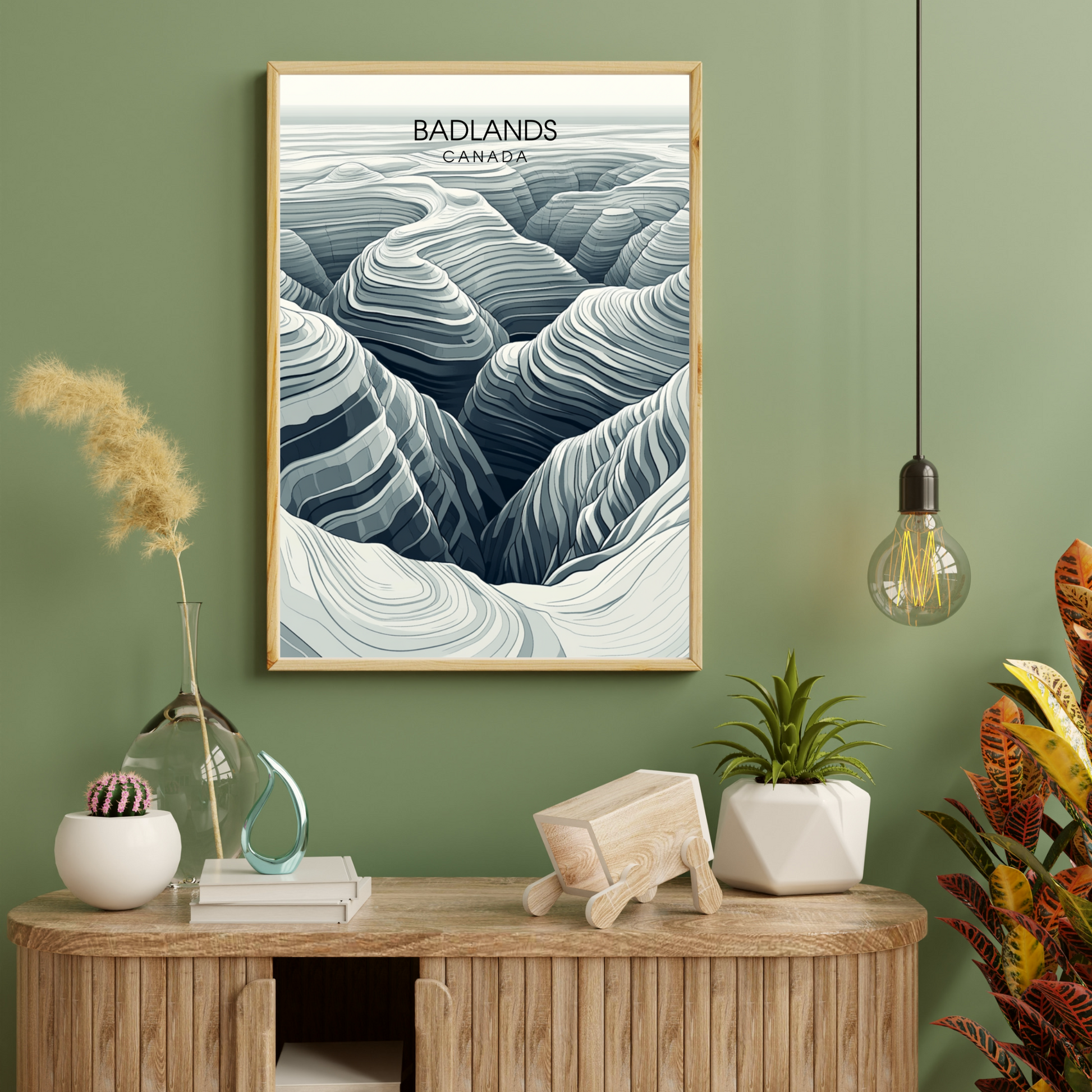 Affiche Badlands | Impression de voyage Canada | Affiche Canada