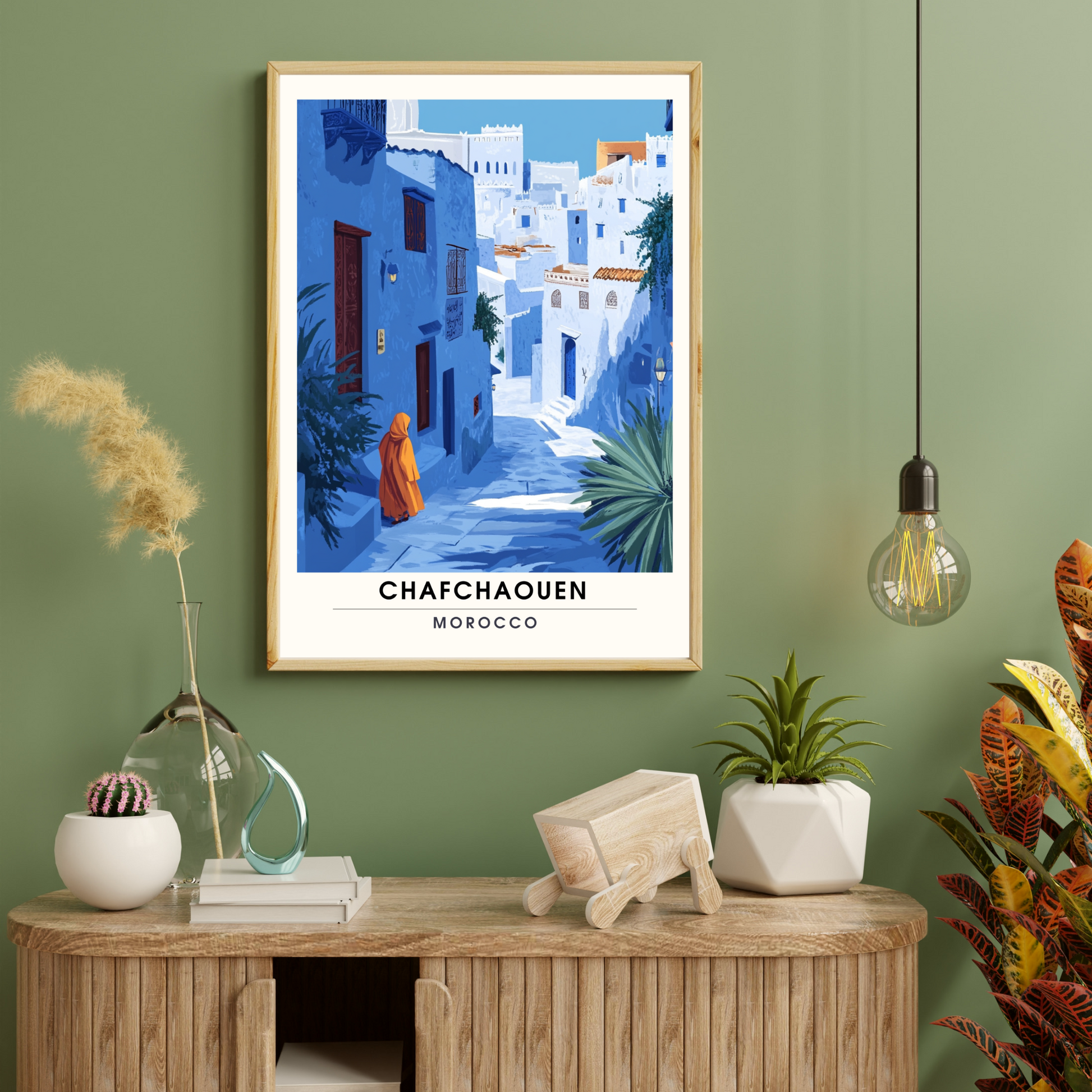 Affiche Chefchaouen | Poster Murale Maroc | Affiche Maroc
