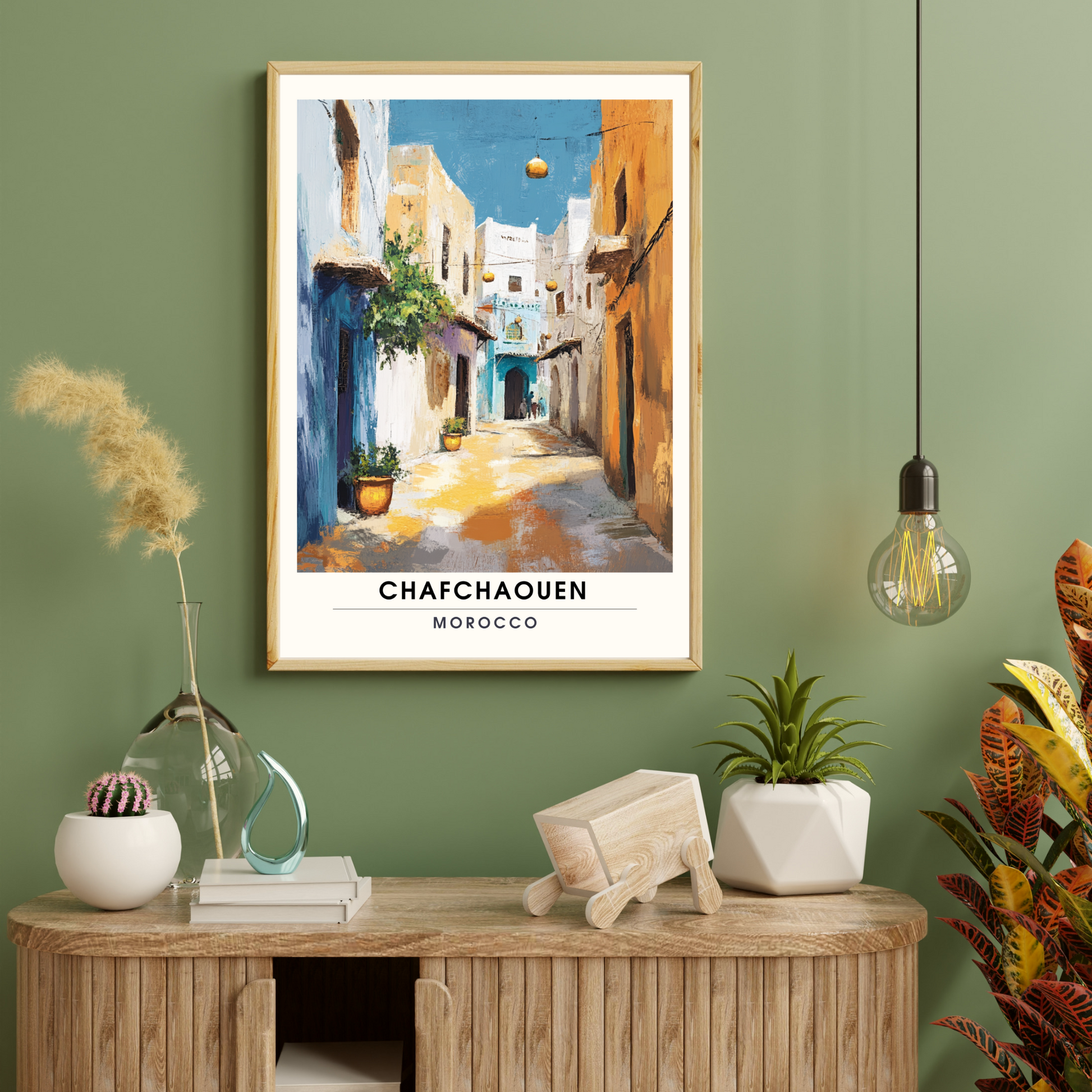 Affiche Chefchaouen | Poster décoratif Maroc | Affiche Maroc