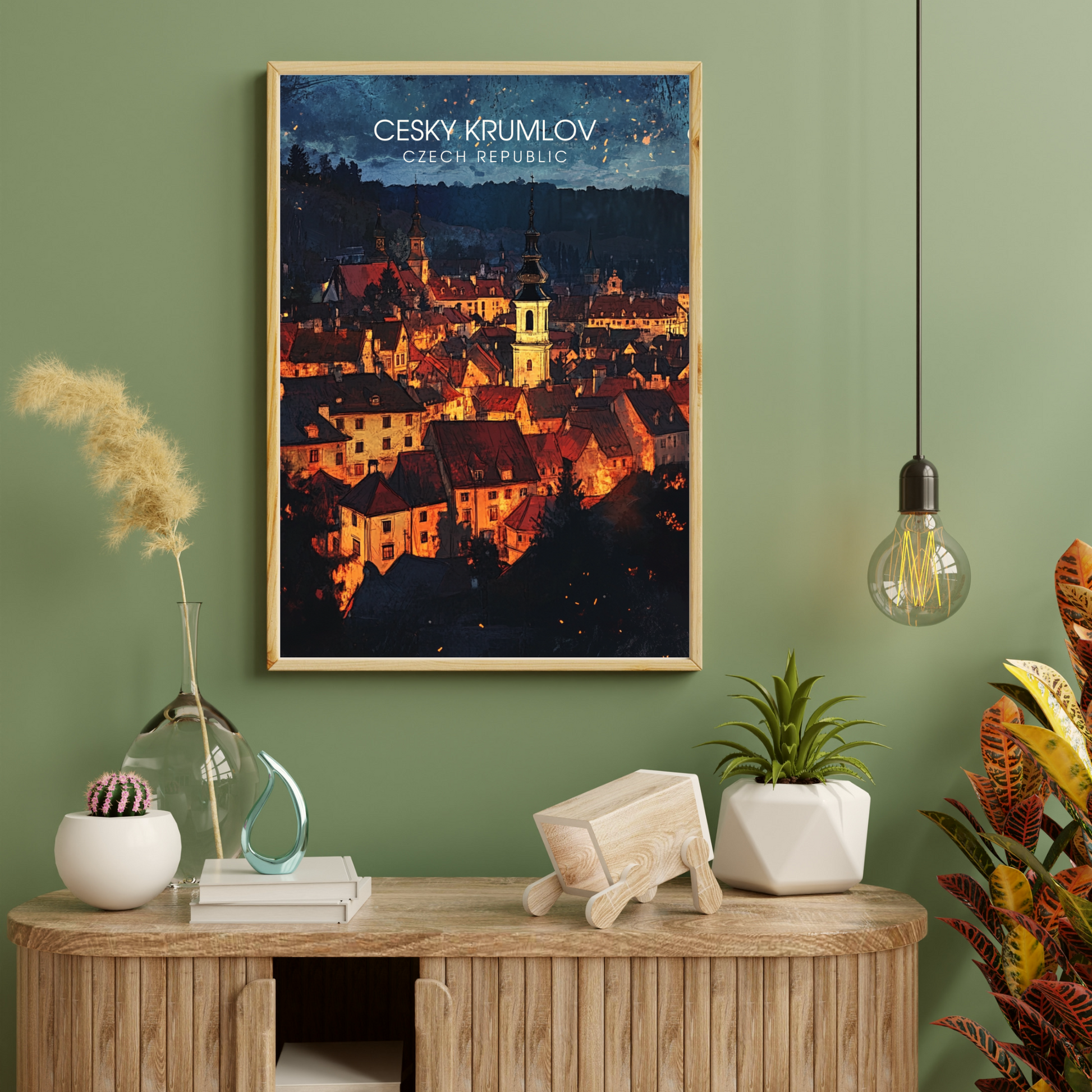 Affiche Český Krumlov | Art mural République tchèque | Affiche République tchèque