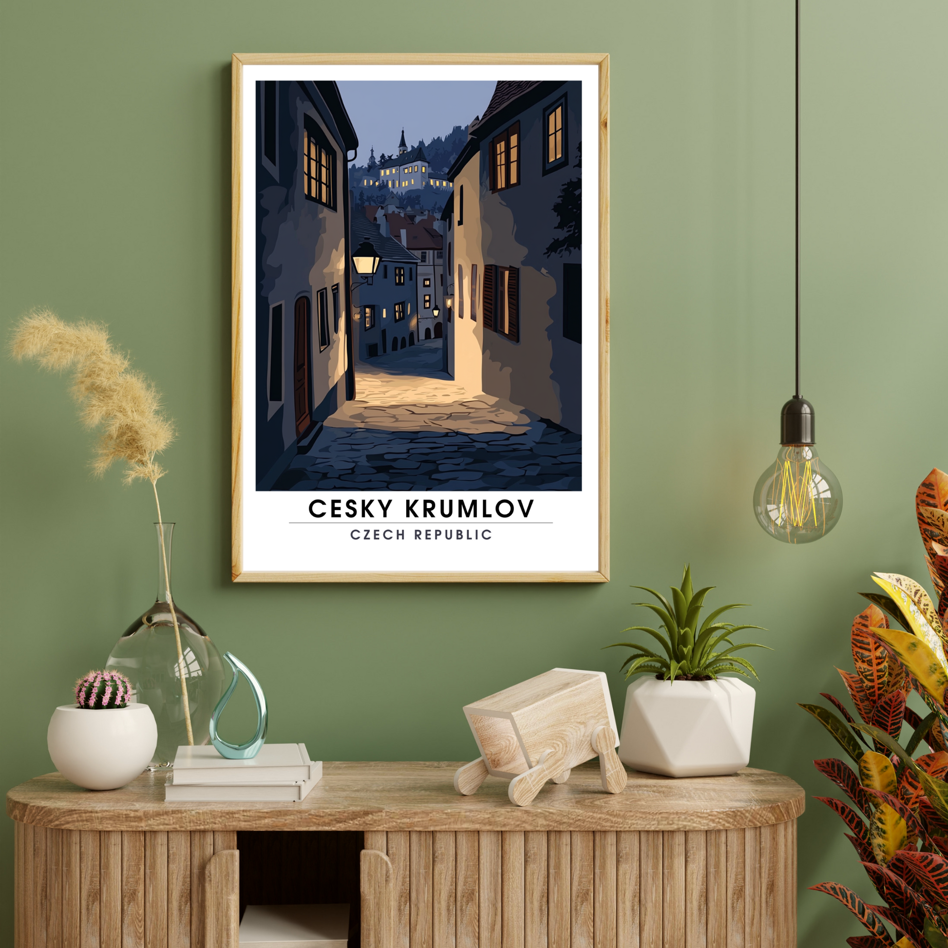 Affiche Cesky krumlov | Impression République tchèque | Affiche République tchèque