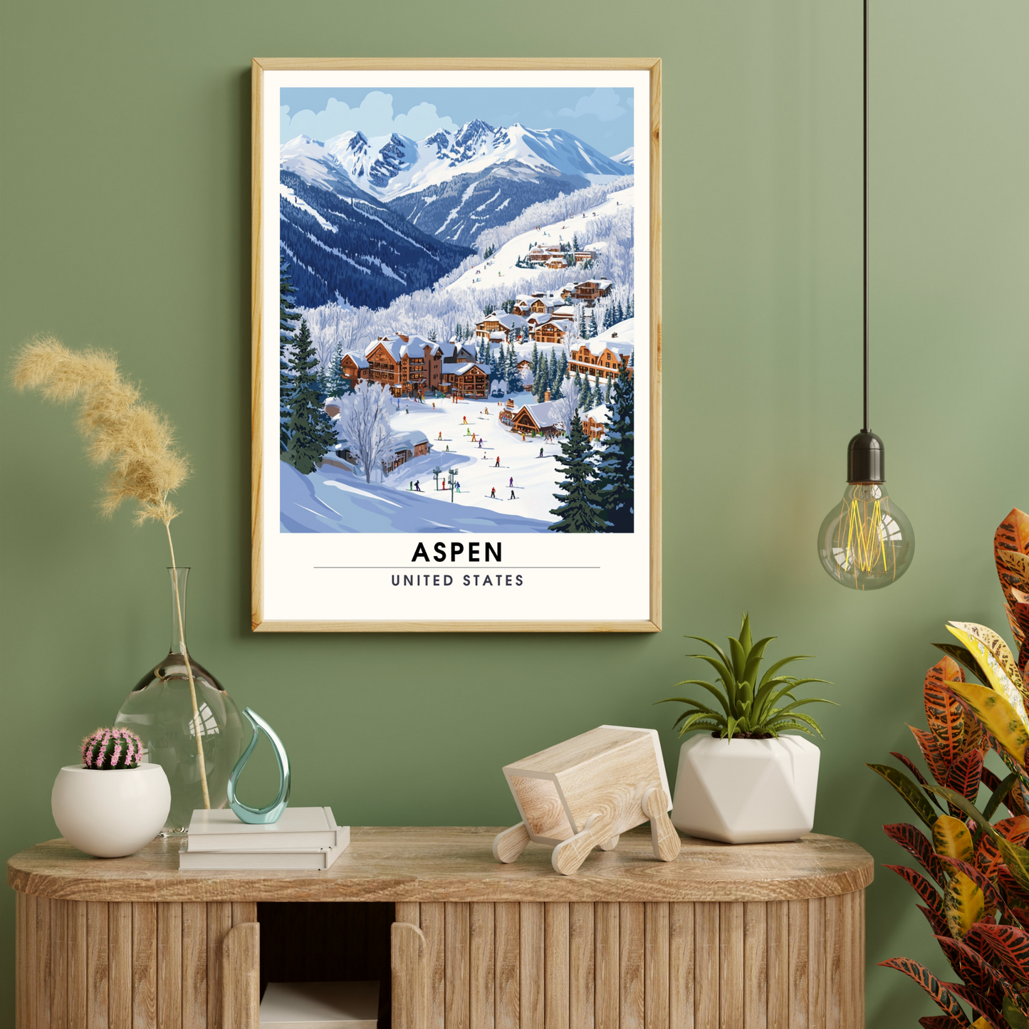Affiche Aspen, USA | Impression Aspen | Affiche Ski | Colorado