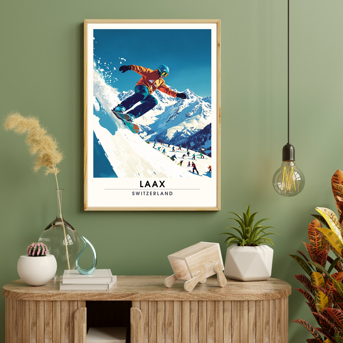 Affiche Laax, Suisse | impression Laax, Affiche de ski