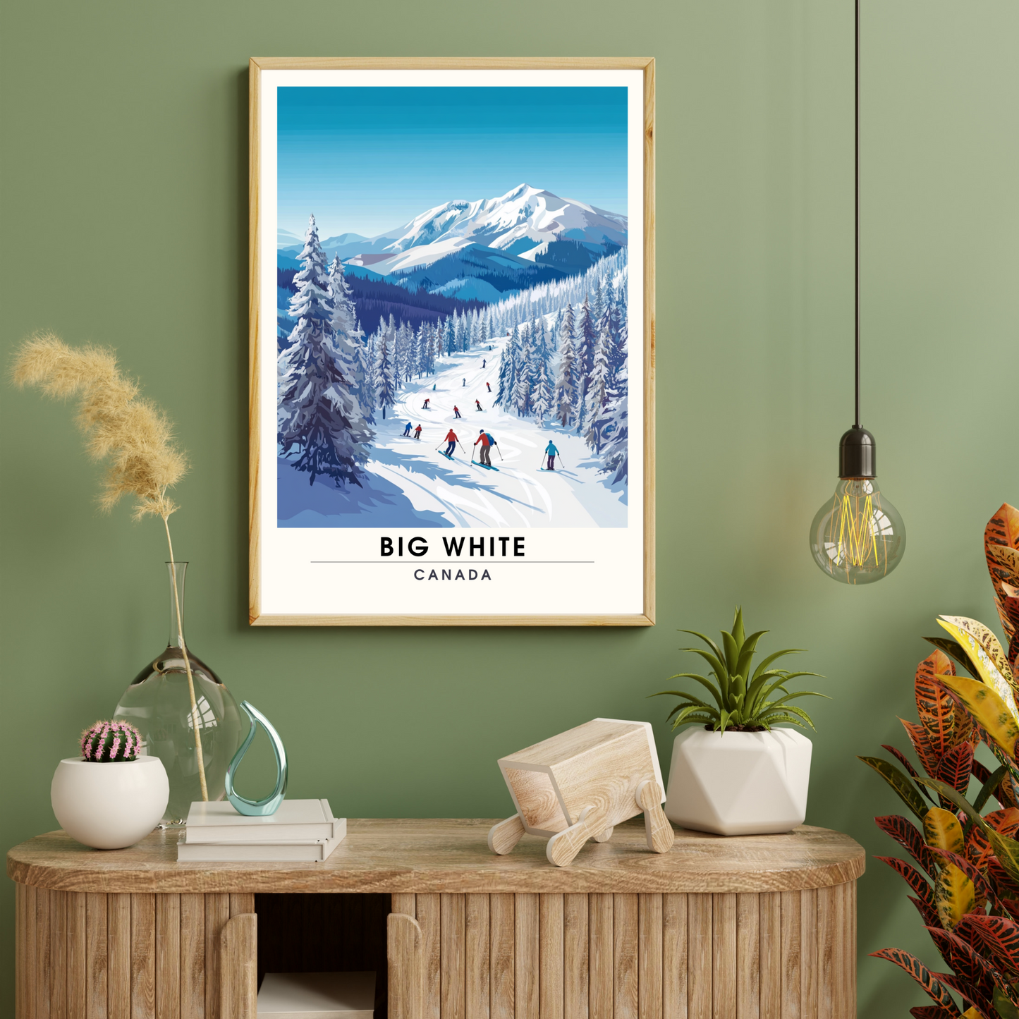 Affiche Big white, Canada | impression Big white | Affiche Ski