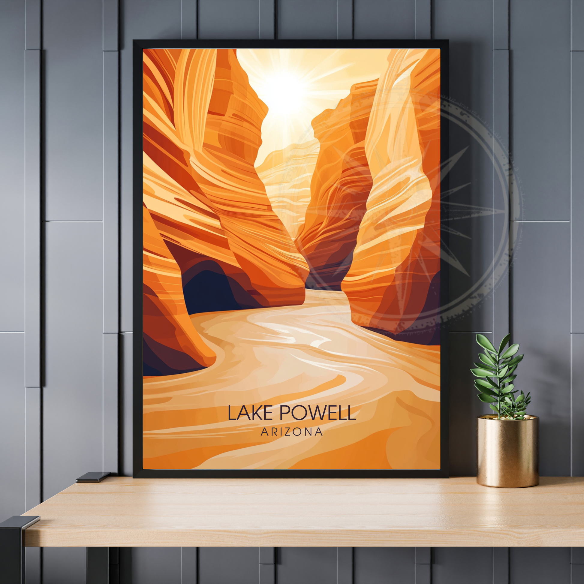 Affiche Lac Powell Arizona | Poster murale États-Unis | Affiche Lac