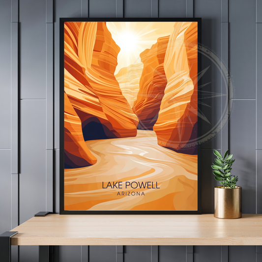 Affiche Lac Powell Arizona | Poster murale États-Unis | Affiche Lac