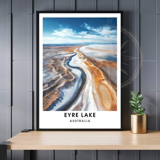 Affiche lac Eyre | Impression Australie | Affiche Lac