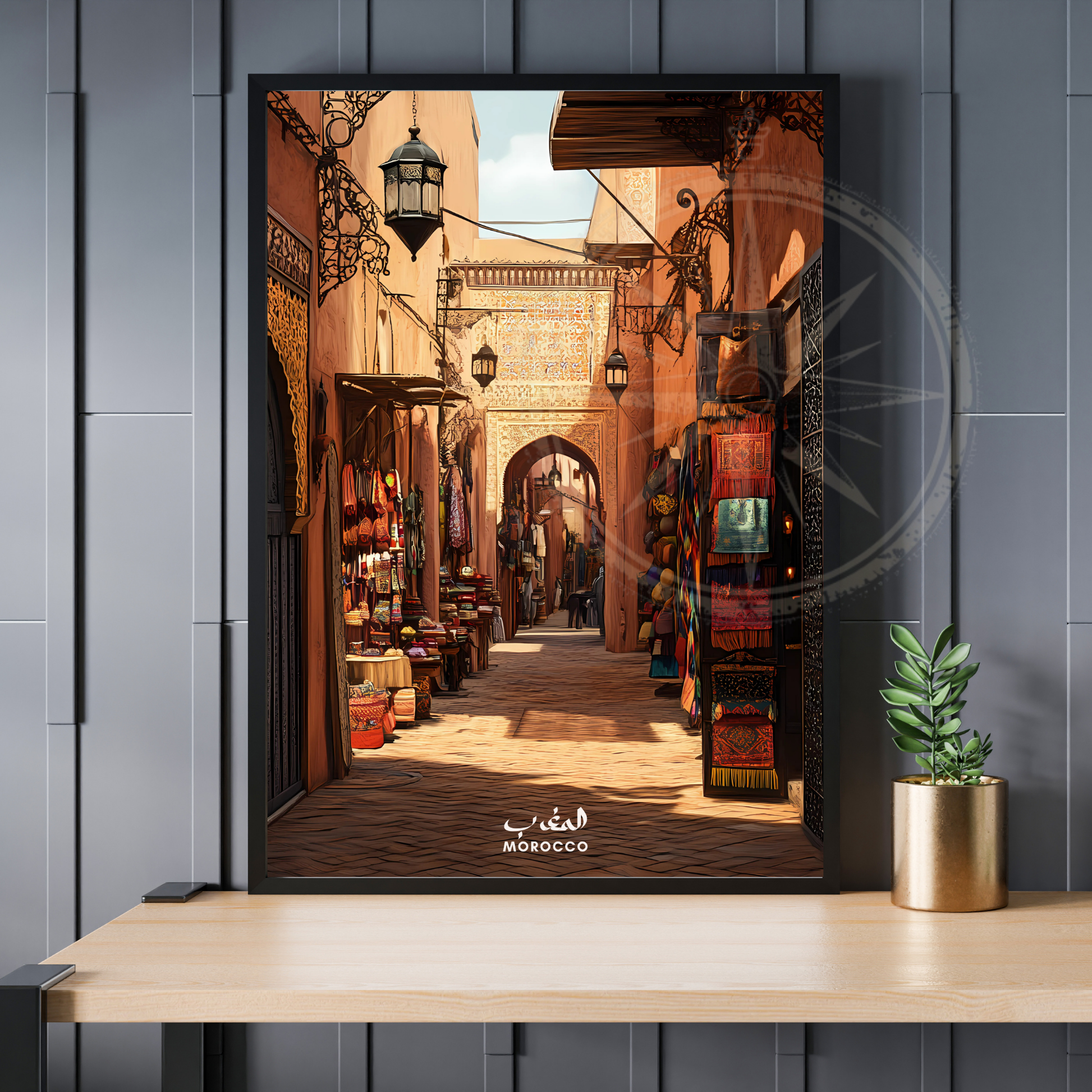 Affiche Marrakech | Impression de voyage Maroc | Affiche Maroc
