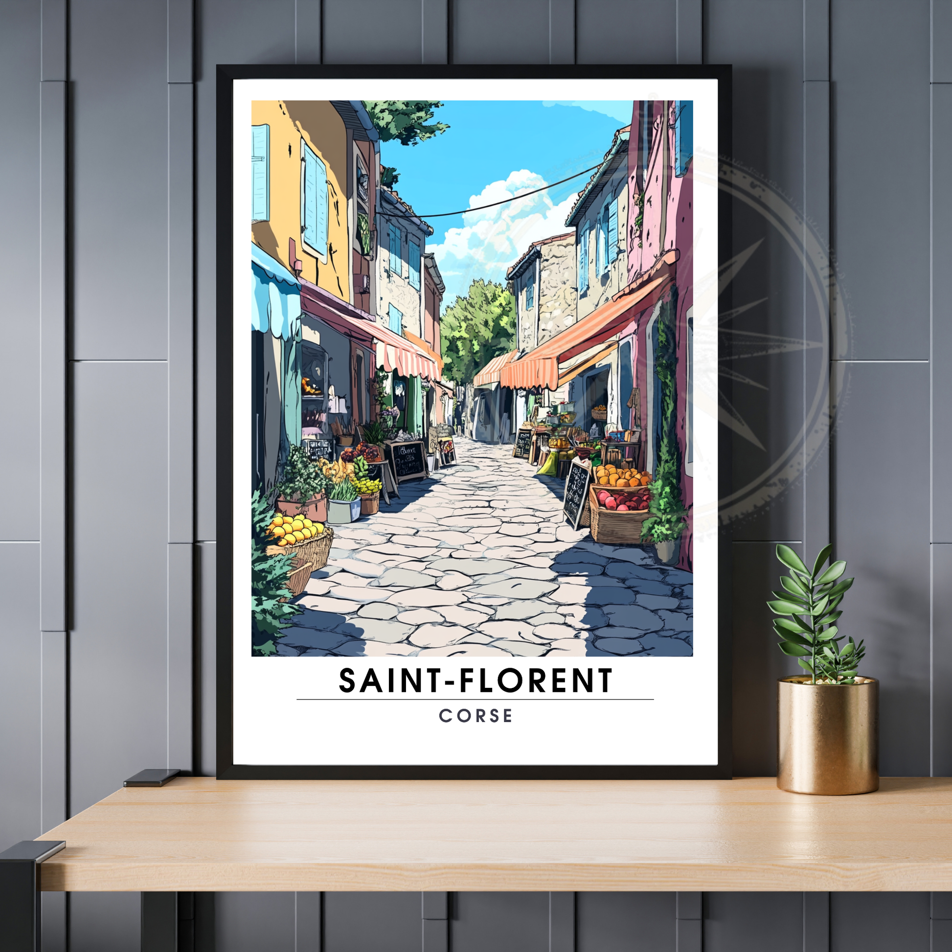 Affiche Saint Florent | Poster Corse | Affiche Corse