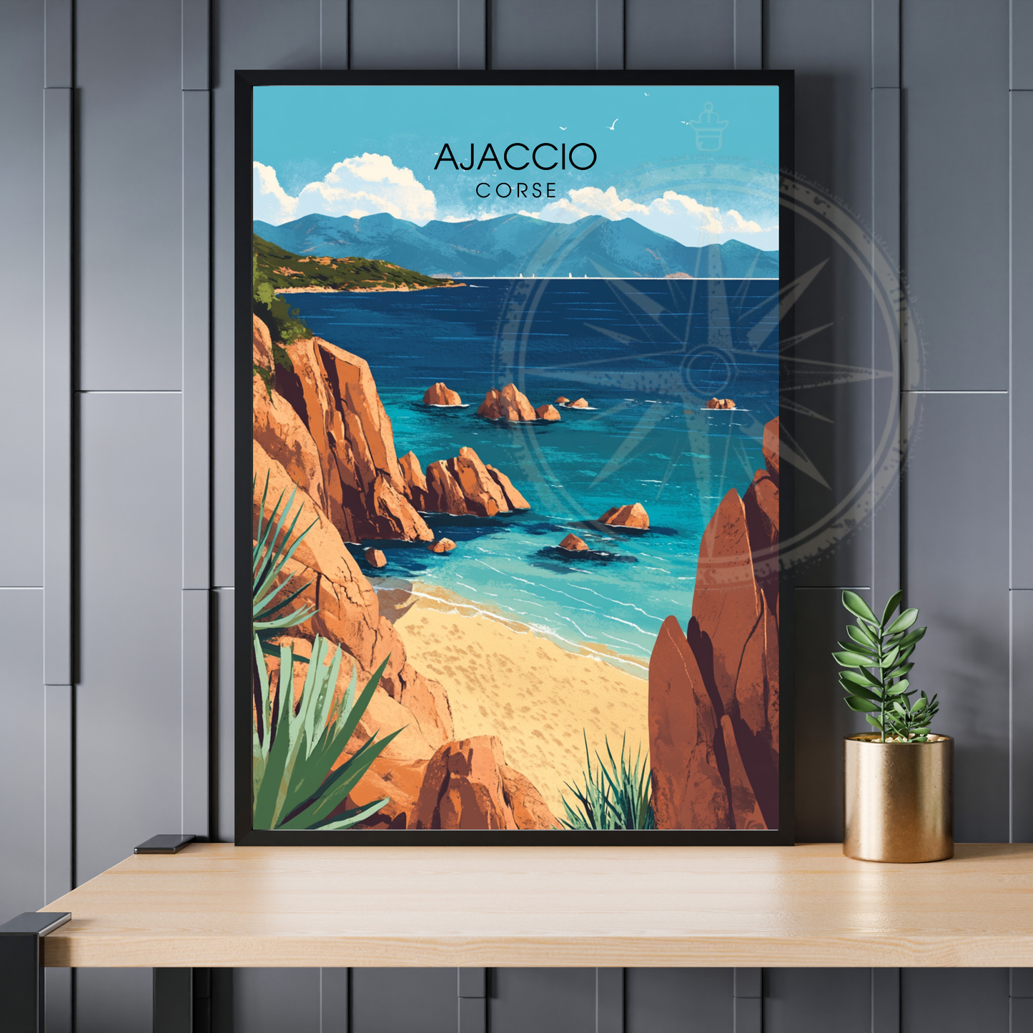 Affiche Ajaccio | Impression Corse | Affiche Corse