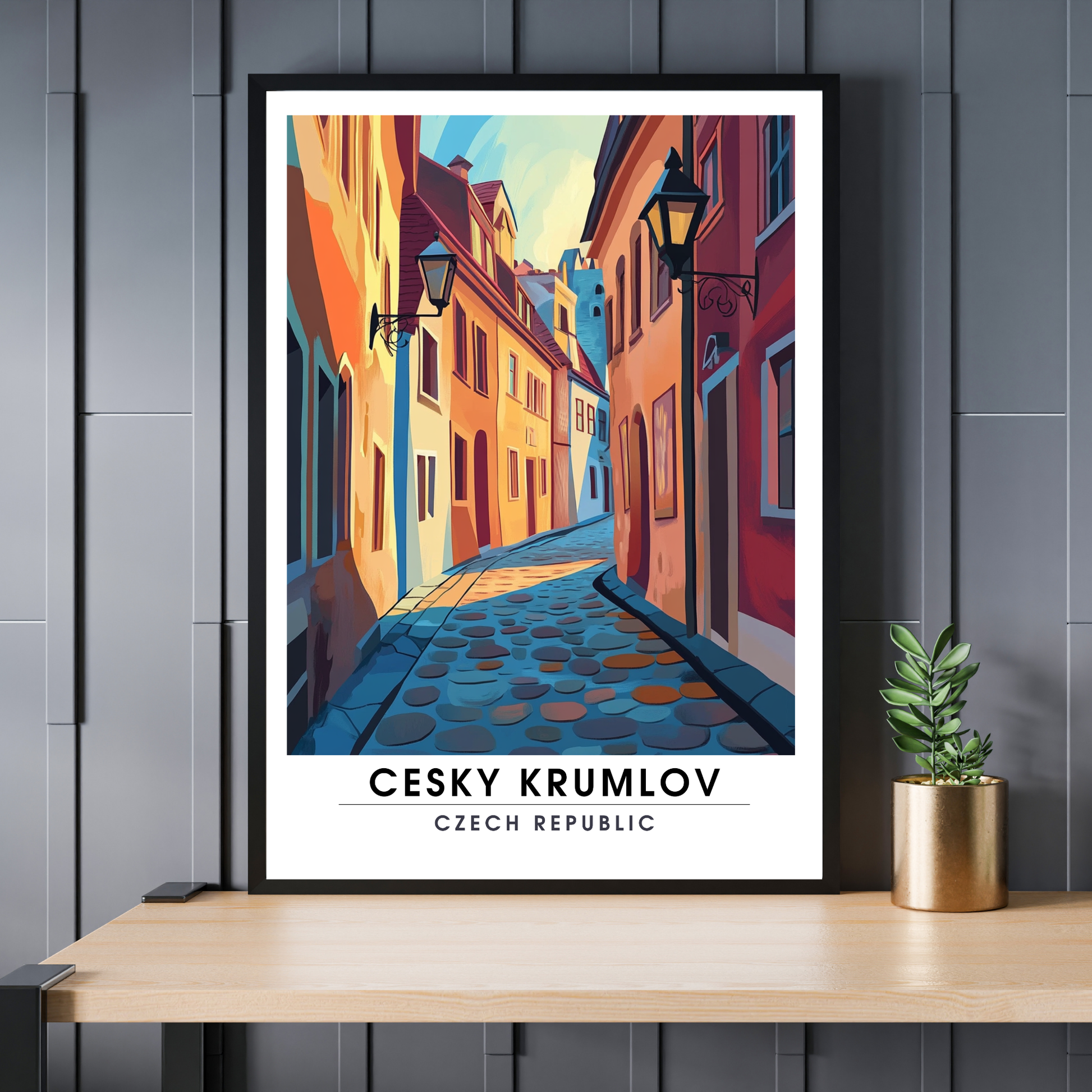 Affiche Český Krumlov | Poster République tchèque | Affiche République tchèque