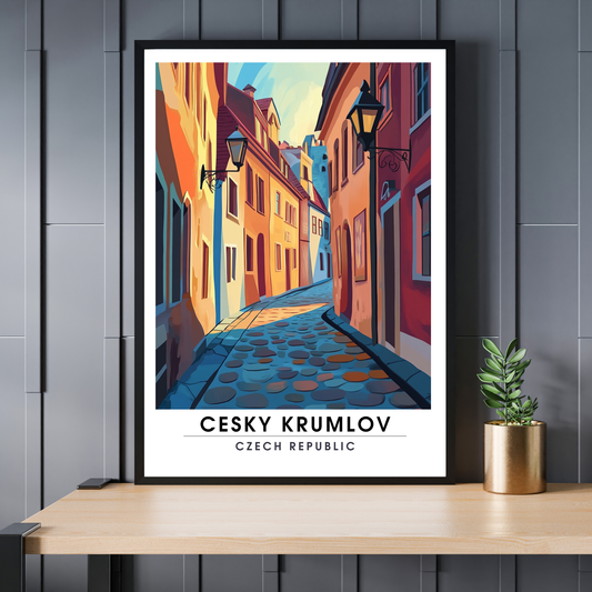 Affiche Český Krumlov | Poster République tchèque | Affiche République tchèque