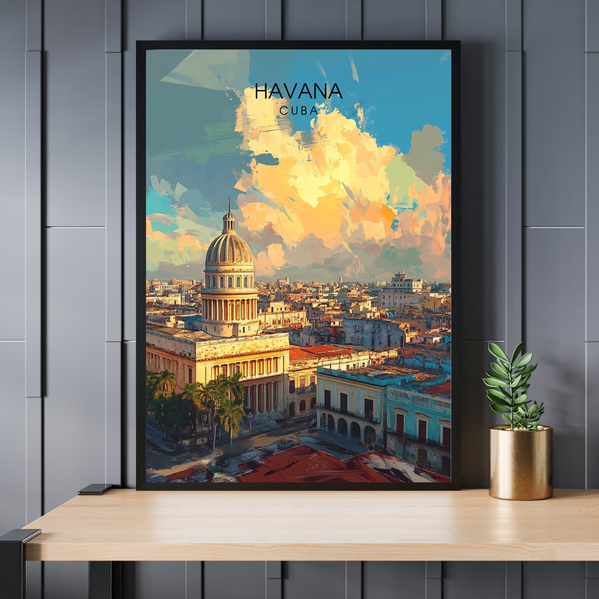 Affiche Havana | Art Murale Cuba | Affiche Cuba