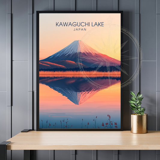 Affiche Kawaguchi Lake| Impression Japan | Affiche Lake