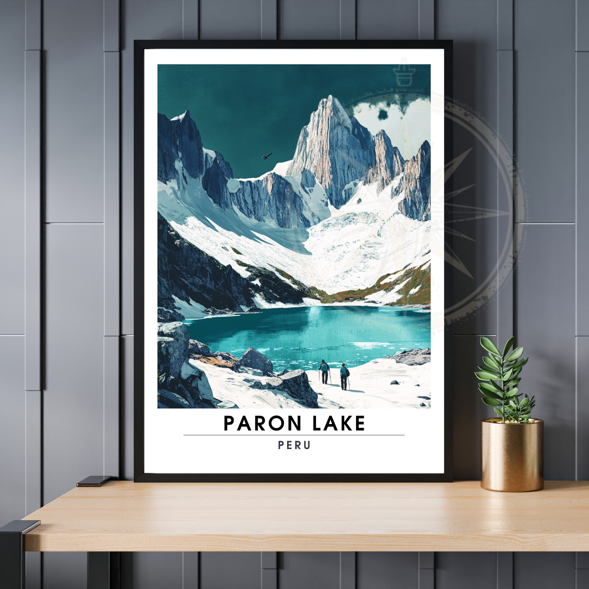 Affiche Lac Paron | Poster de voyage Pérou | Affiche Lac