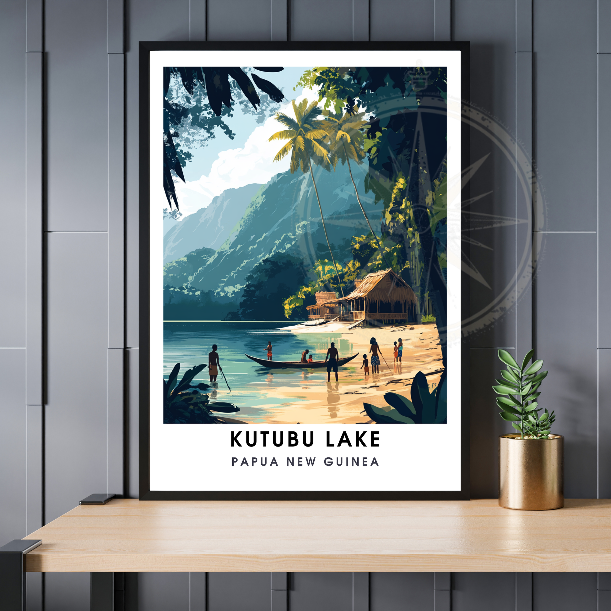 Affiche Lac Katubu | Impression Papouasie-Nouvelle-Guinée | Affiche Lac