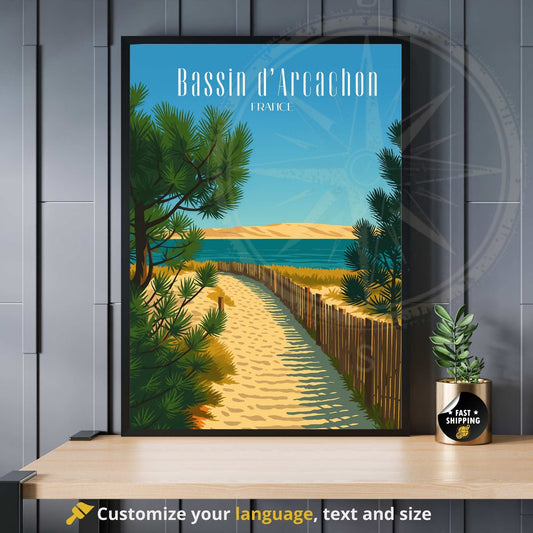 Affiche Arcachon | Impression Bassin d'Arcachon | Affiche France