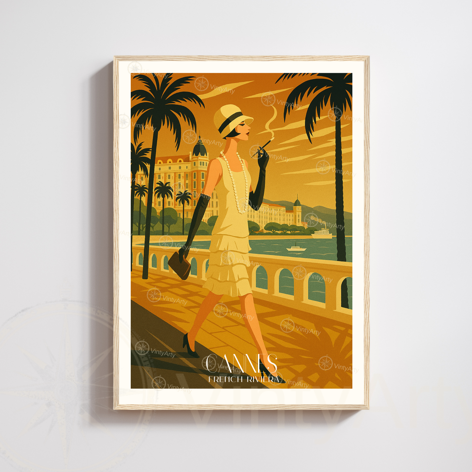 Affiche Cannes | Impression murale French Riviera | Affiche France