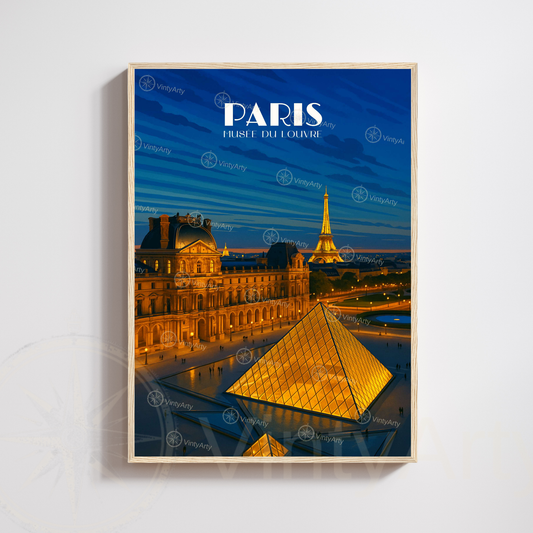 Affiche Paris | Poster Musée du Louvre  | Affiche France