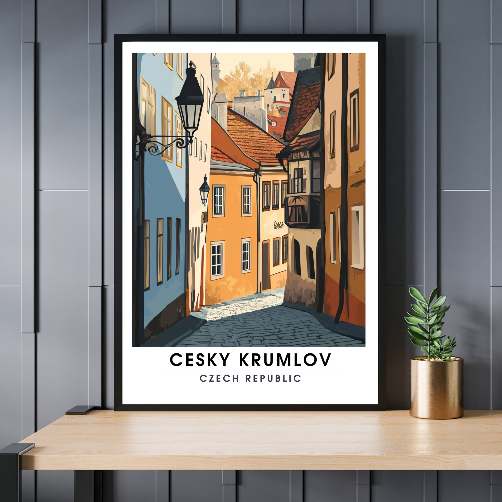 Affiche Český Krumlov | Poster décoratif République tchèque | Affiche République tchèque
