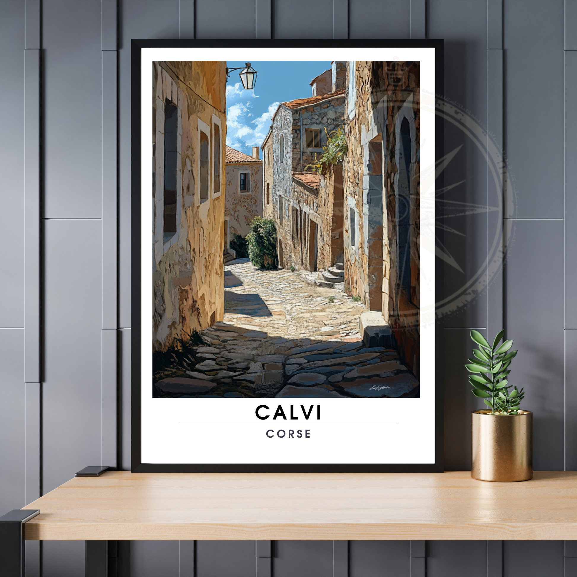 Affiche Calvi | Impression de voyage Corse | Affiche Corse