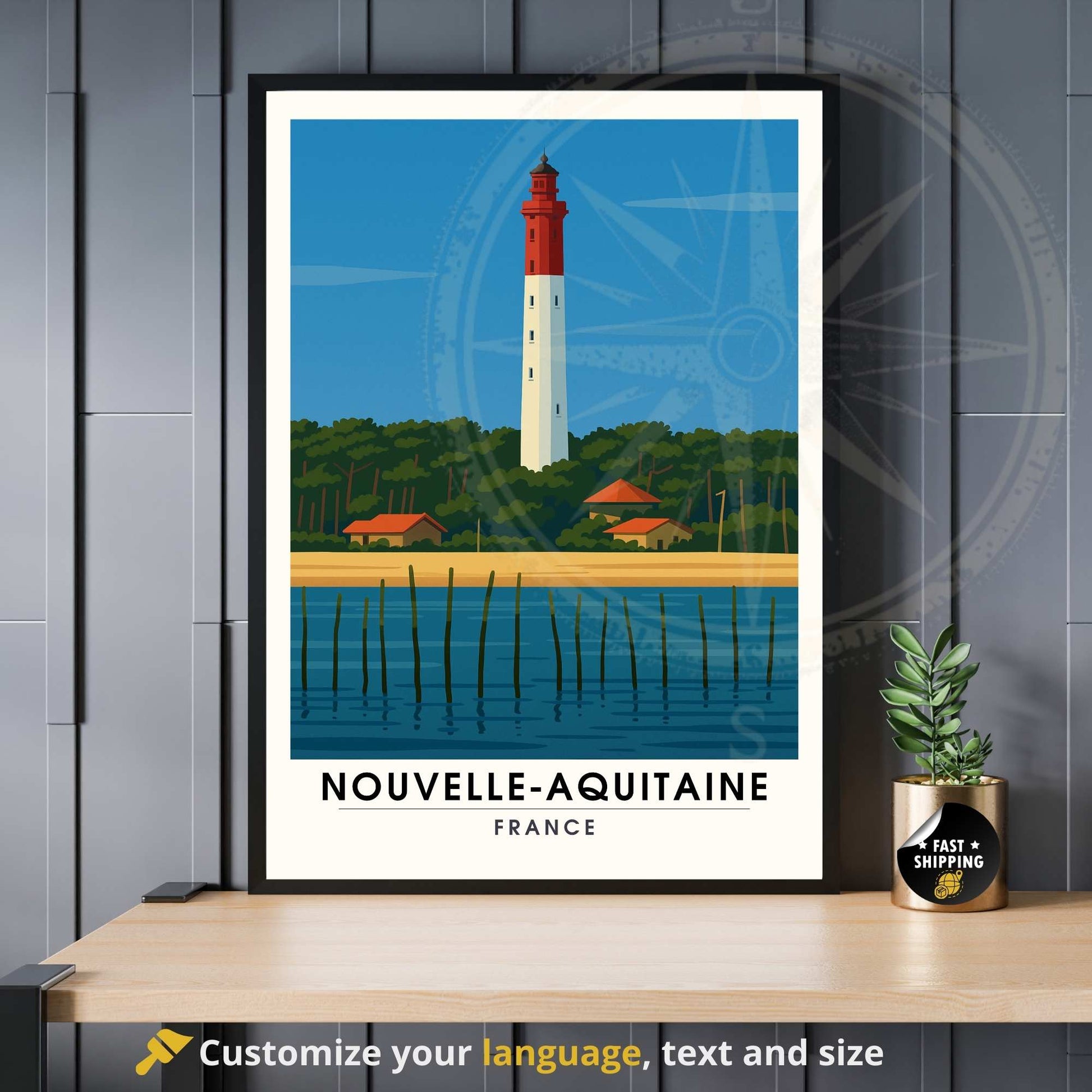 Affiche Nouvelle Aquitaine | Cap Ferret | Affiche France