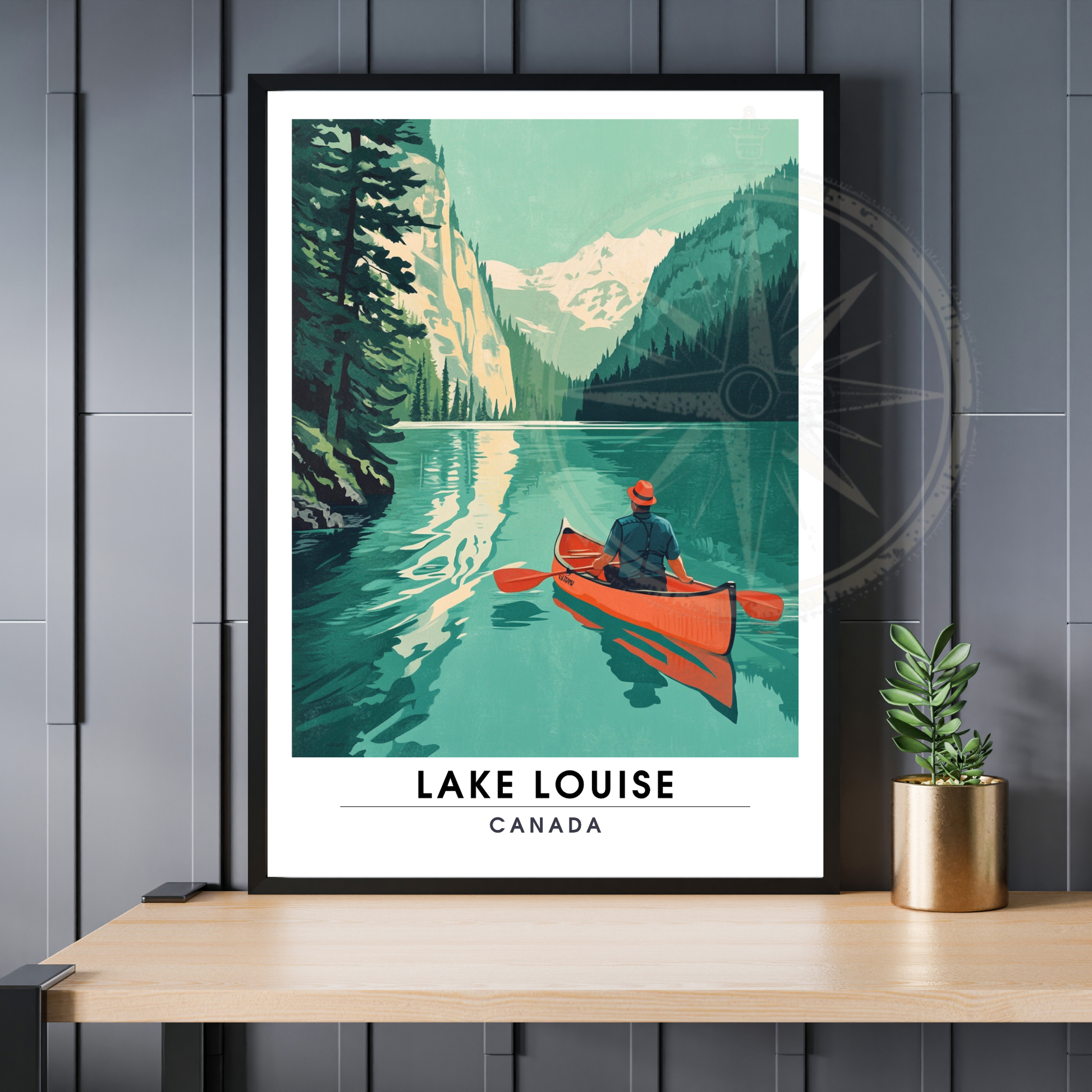 Affiche Lac Louise | Poster de voyage  Canada | Affiche Lac