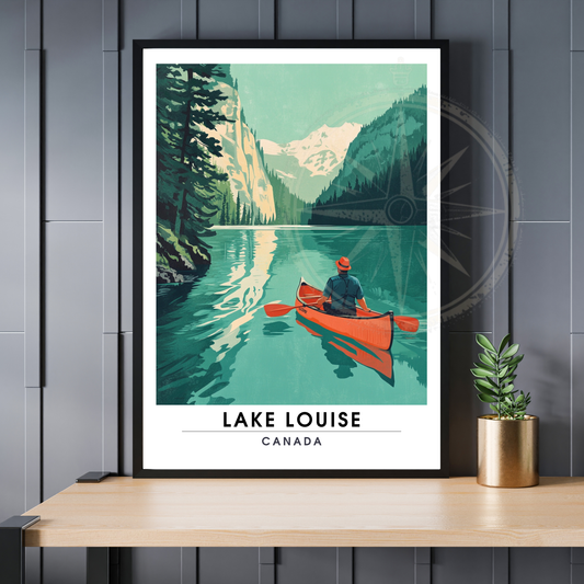 Affiche Lac Louise | Poster de voyage  Canada | Affiche Lac