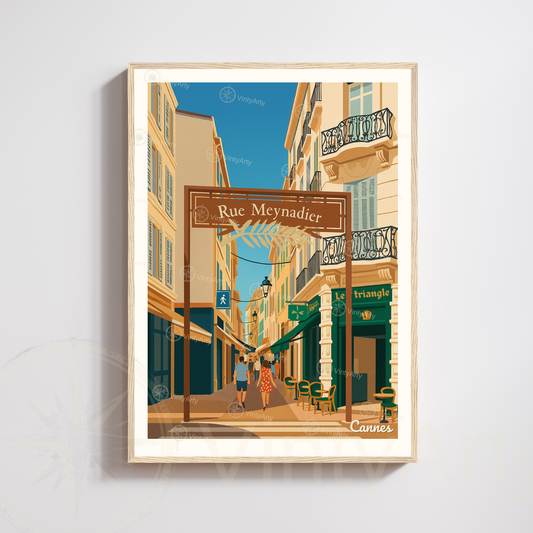 Affiche Cannes | Poster Rue Meynadier | Affiche France