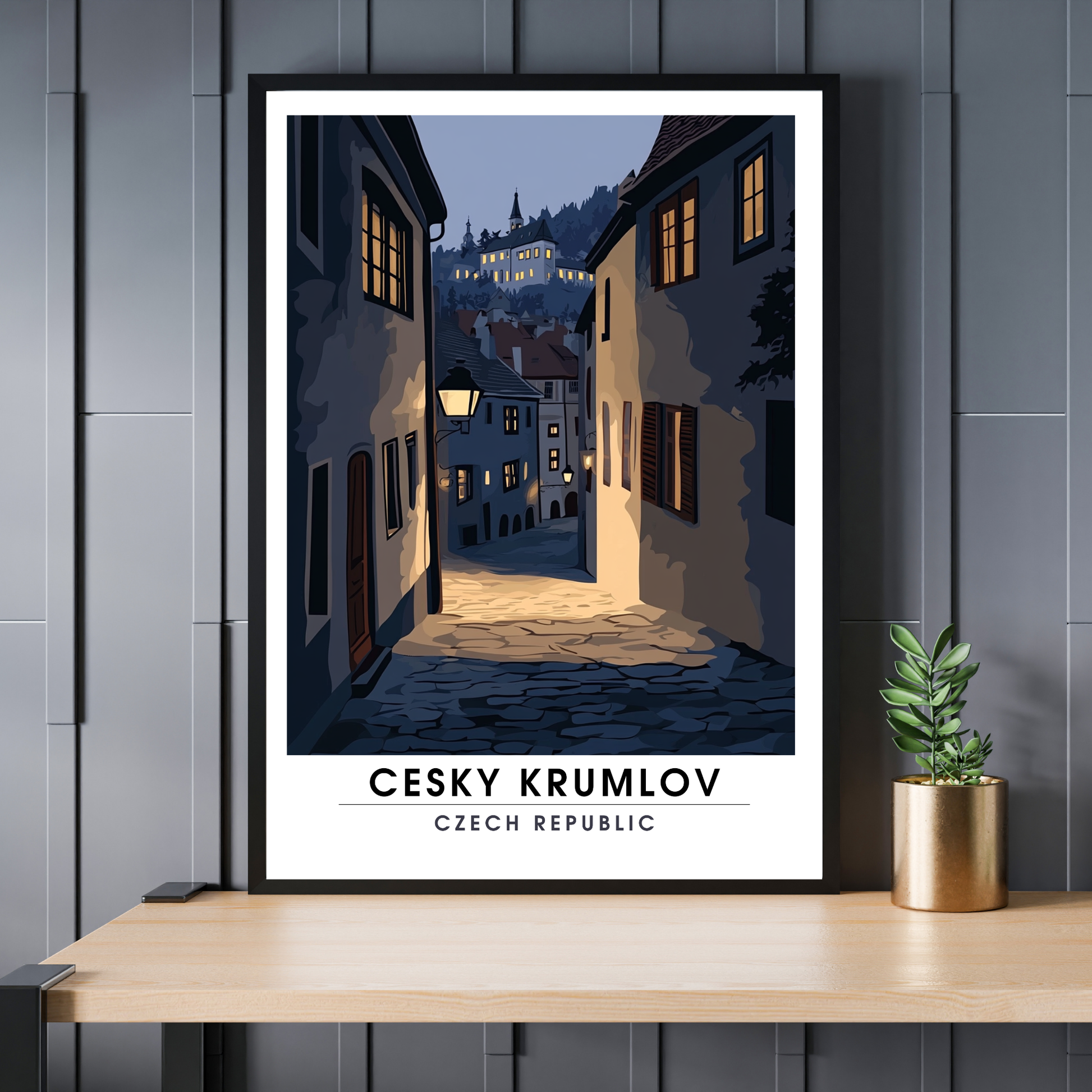 Affiche Cesky krumlov | Impression République tchèque | Affiche République tchèque
