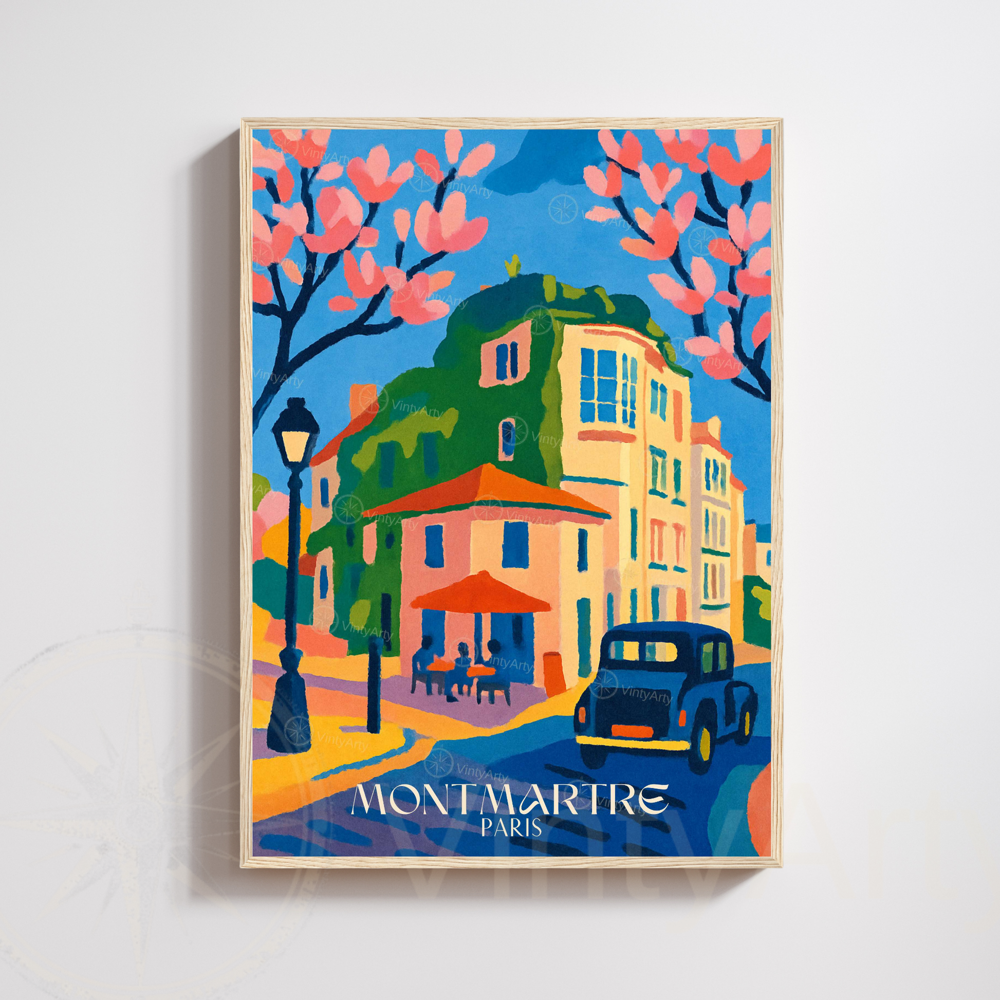 Affiche Paris | Impression de voyage Montmartre - Sacré Cœur | Affiche France