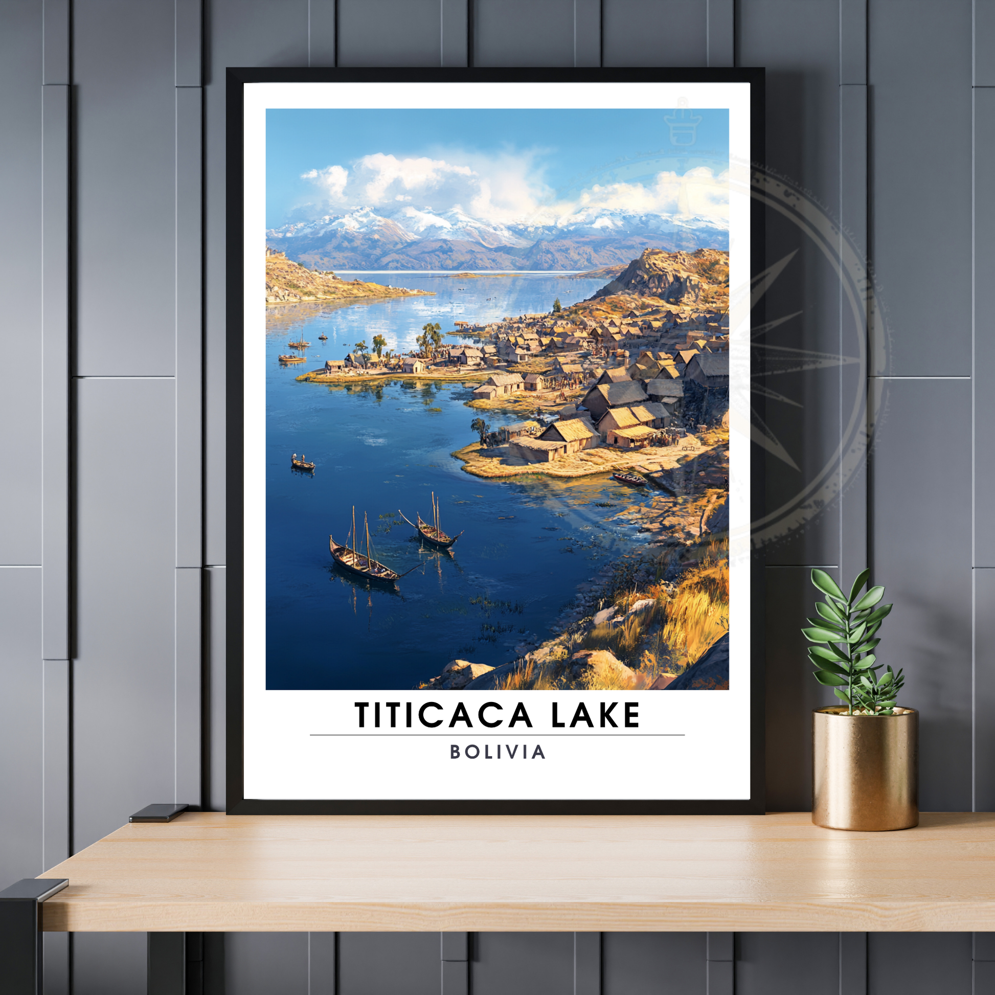 Affiche Lac Titicaca | Poster Bolivie | Affiche Lac