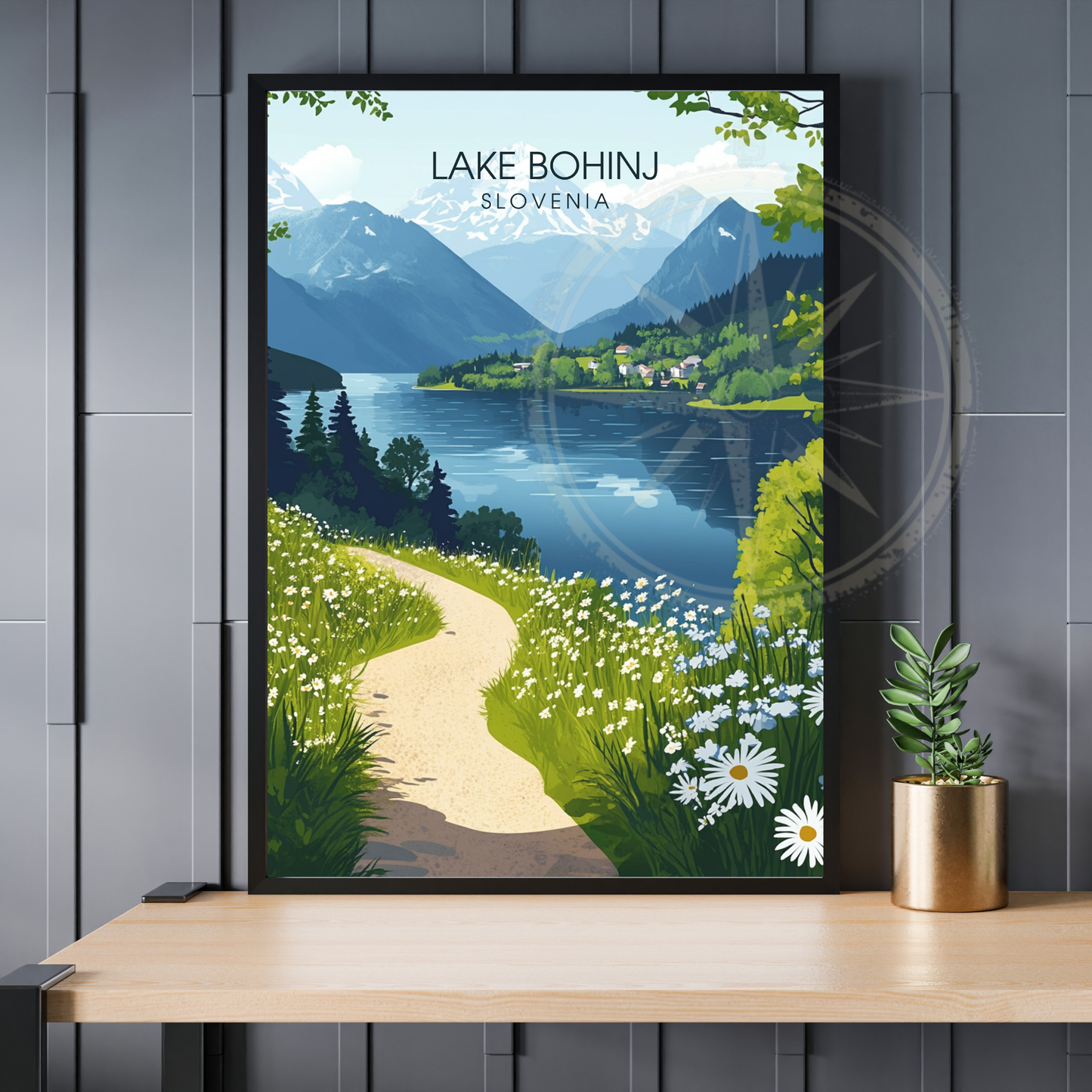 Affiche Lac Bohinj | impression Slovénie | Affiche Lac