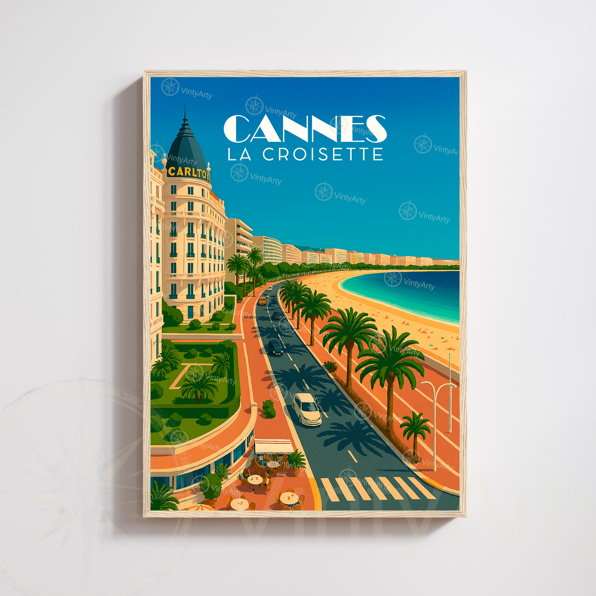 Affiche Cannes | Poster La Croisette | Affiche France