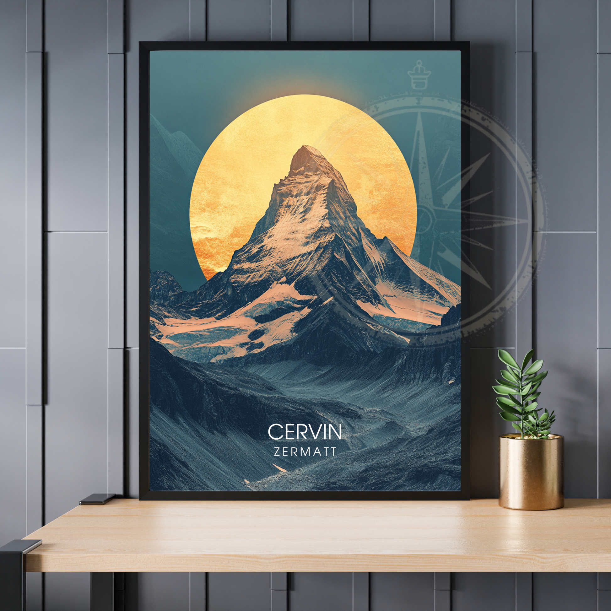 Affiche Cervin | Impression de voyage Suisse | Affiche Suisse