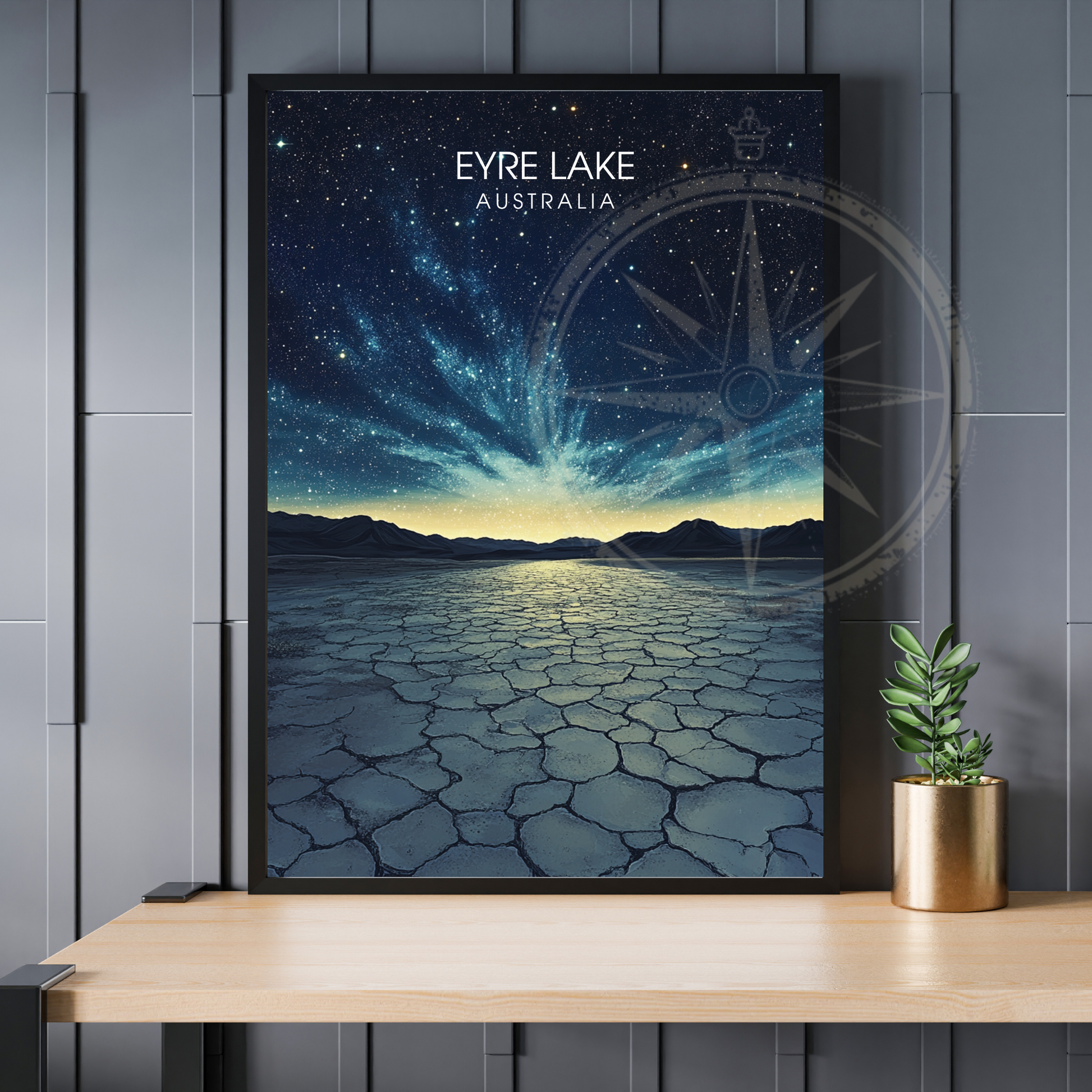 Affiche lac Eyre | Poster Murale Australie | Affiche Lac