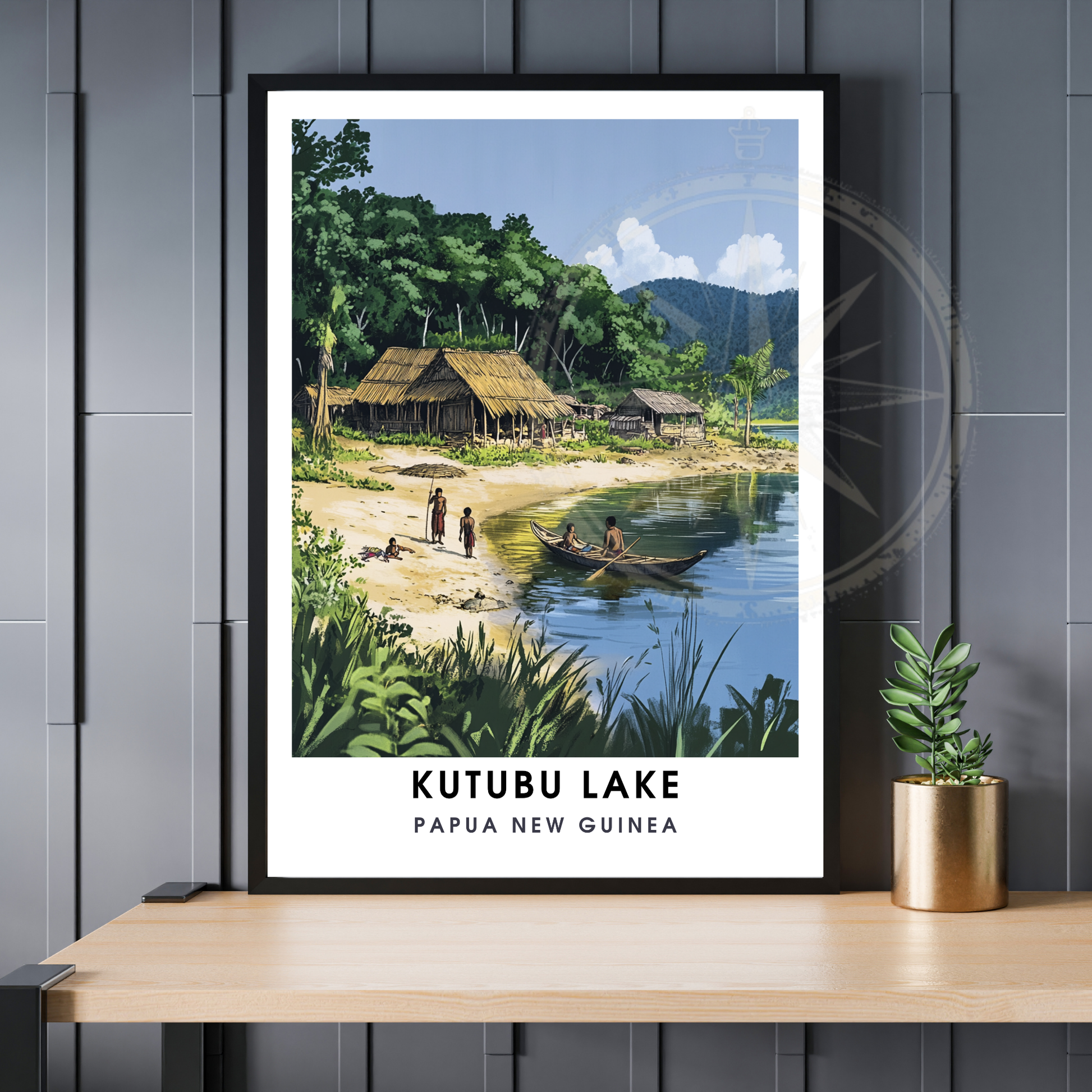 Affiche Lac Katubu | Poster Murale Papouasie-Nouvelle-Guinée | Affiche Lac