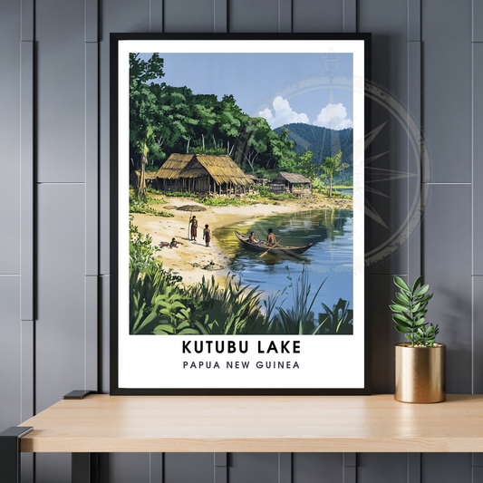 Affiche Lac Katubu | Poster Murale Papouasie-Nouvelle-Guinée | Affiche Lac