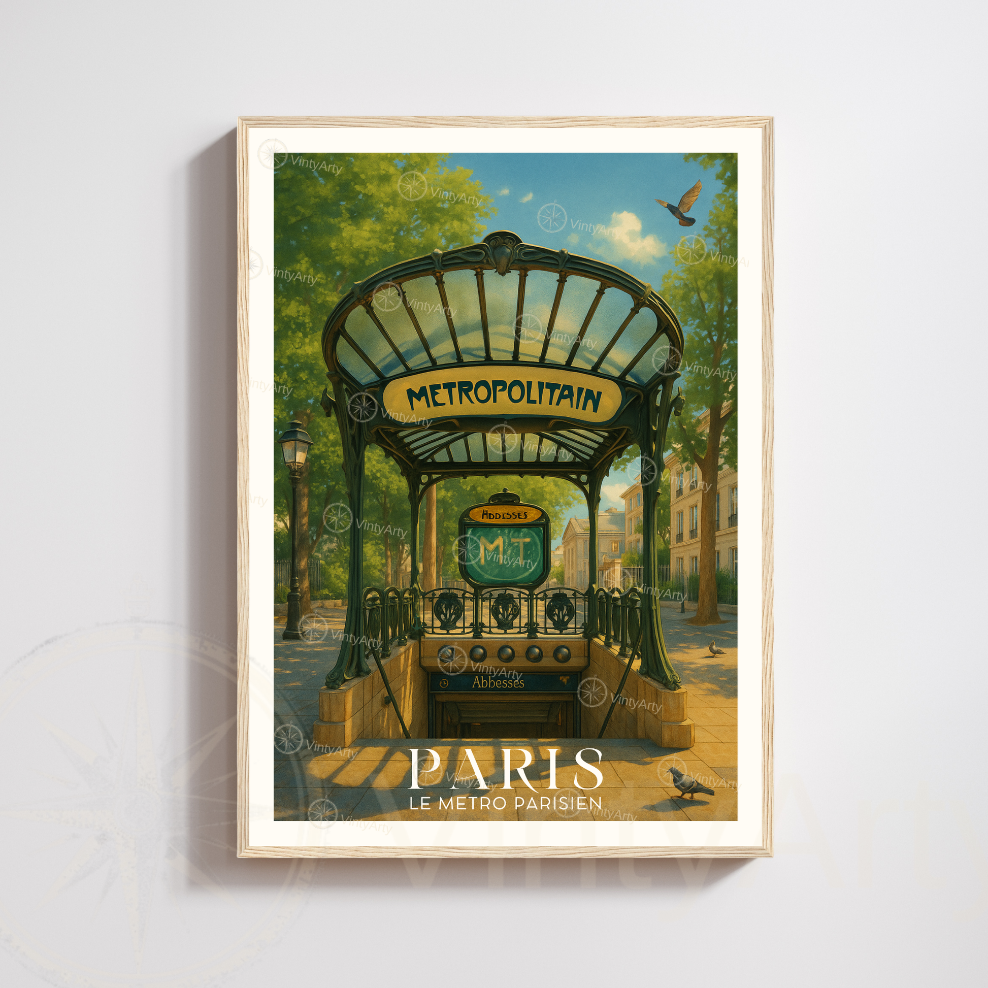 Affiche Paris | Poster artistique Métro | Affiche France