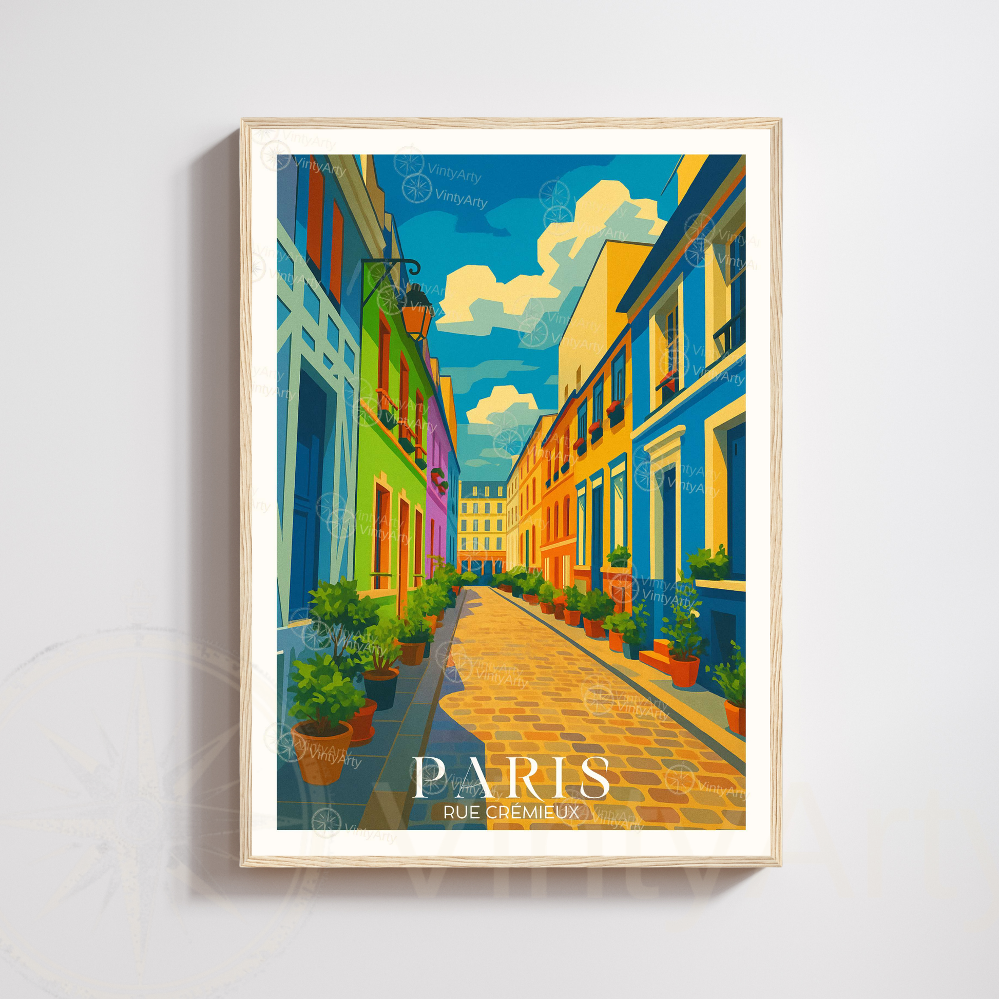 Affiche Paris | Poster Rue Crémieux | Affiche France